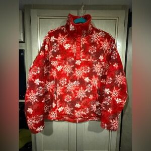L.L. Bean Red Snowflake Sweatshirt